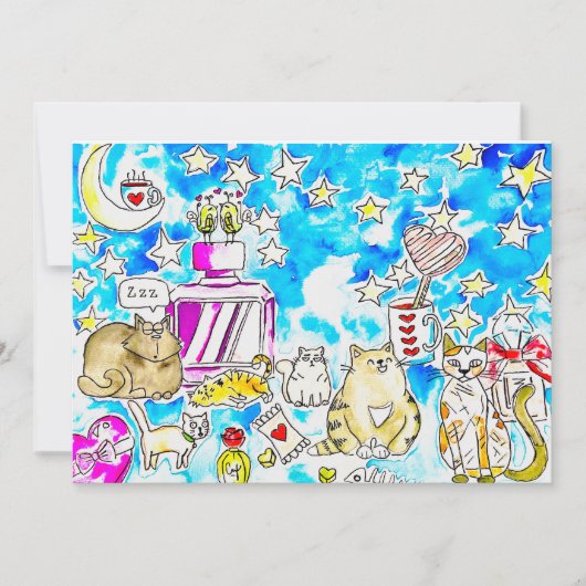 Cat Valentine Feiertagskarte (Vorderseite)