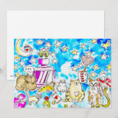 Cat Valentine Feiertagskarte (Vorne/Hinten)