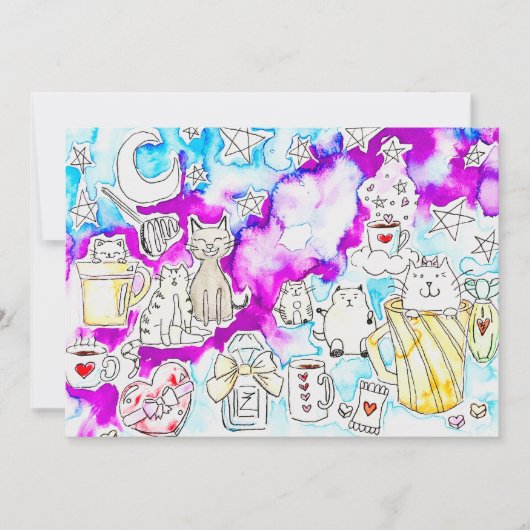 Cat Valentine Feiertagskarte (Vorderseite)