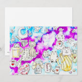 Cat Valentine Feiertagskarte (Vorne/Hinten)