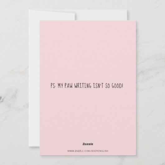 Cat Valentine Feiertagskarte (Rückseite)