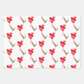 Cat Valentine Rot, Rosa und Weiß Geschenkpapier Set (Vorderseite)