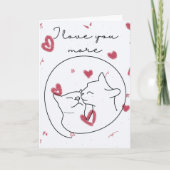Cat valentine's day cards karte (Vorderseite)