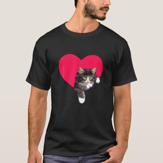 Cat Valentine's Day Niedlich Kitty Valentine Gesch T-Shirt (Vorderseite)
