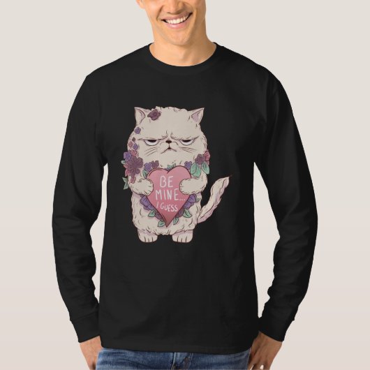 Cat Valentines Day Shirt Kids Be Mine pink Cat (Vorderseite)