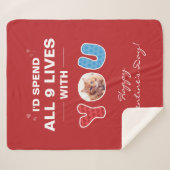 Cat Valentinstag Pet Foto Sherpadecke (Vorderseite (Horizontal))