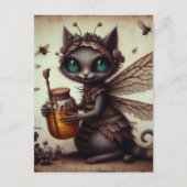 Cat Vampire Bee Fairy Postkarte (Vorderseite)