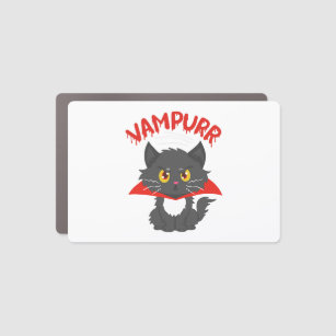Cat Vampire Halloween Auto Magnet