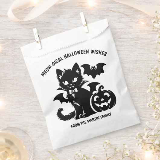 Cat Vampire Meowgical Halloween Wünsche Geschenktütchen (Ausgeschnitten)