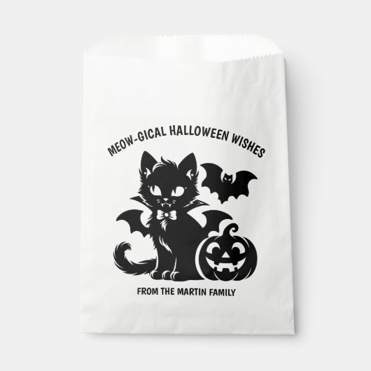 Cat Vampire Meowgical Halloween Wünsche Geschenktütchen (Vorderseite)