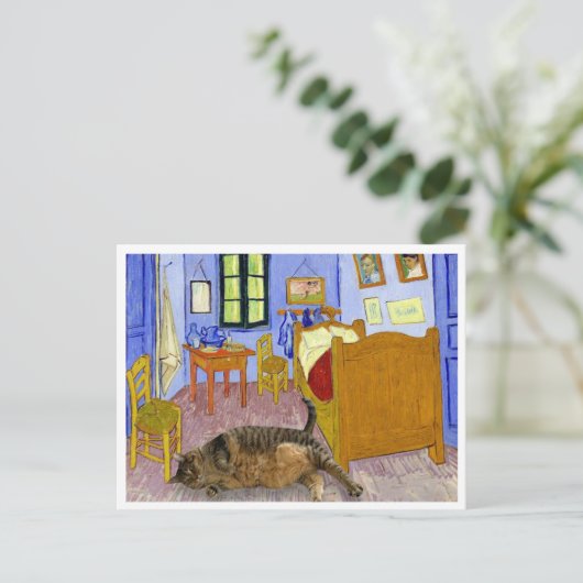 Cat Van Gough Postkarte (Stehend Vorderseite)