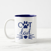 Cat Vater 2 Marine Zweifarbige Tasse (Links)