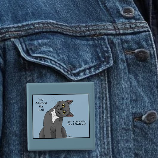 Cat Vater Adoption Vatertag Button