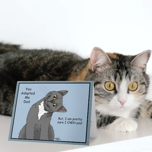 Cat Vater Adoption Vatertag Karte