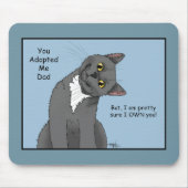 Cat Vater Adoption Vatertag Mousepad (Vorne)