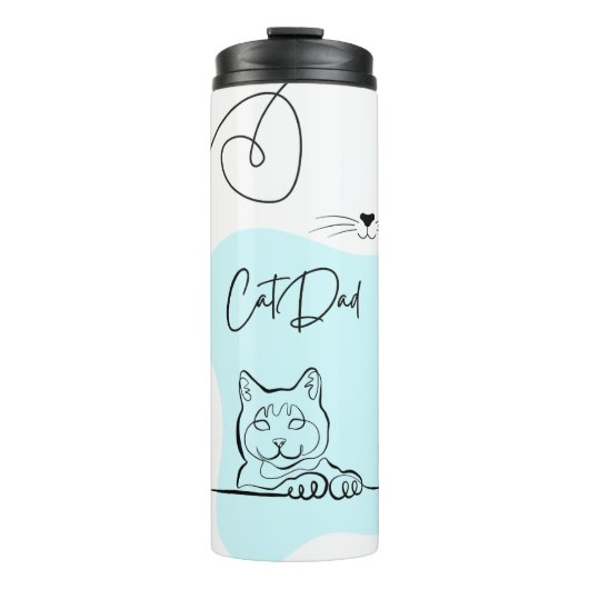 Cat Vater Begleiter Katze Katze Print Tumbler Thermosbecher (Vorderseite)