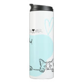 Cat Vater Begleiter Katze Katze Print Tumbler Thermosbecher (Nach rechts gedreht)