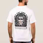 Cat Vater Cooler Schwarzer Text T-Shirt (Rückseite)