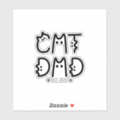 Cat Vater Custom Year Aufkleber (Blatt)