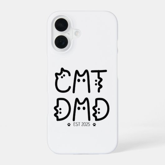 Cat Vater Custom Year iPhone 16 Hülle (Rückseite)