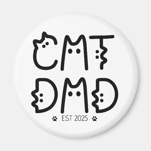 Cat Vater Custom Year Magnet (Vorne)