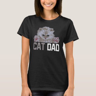 Cat Vater Daddy Kitten Kitty Eigentümer Pelz Paren T-Shirt