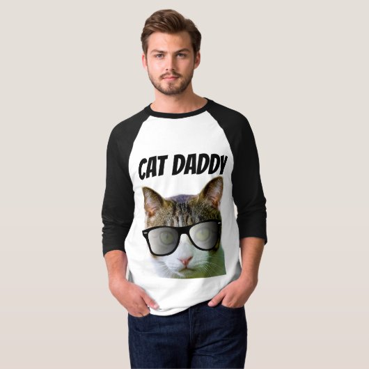 CAT-VATER DADDY-T - Shirt Sonnenbrille (Vorne ganz)