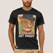 CAT VATER DADDY TOP HAT ART T - SHIRT T-SHIRTS (Vorderseite)