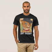 CAT VATER DADDY TOP HAT ART T - SHIRT T-SHIRTS (Vorne ganz)