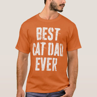 Cat Vater Daddy Vatertag Vintager Freund T-Shirt