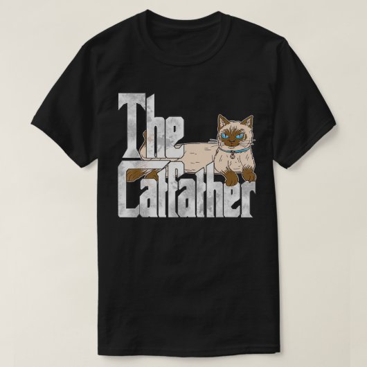 Cat Vater Der Katvater Crazy Siamese Katze Vater K T-Shirt (Design vorne)