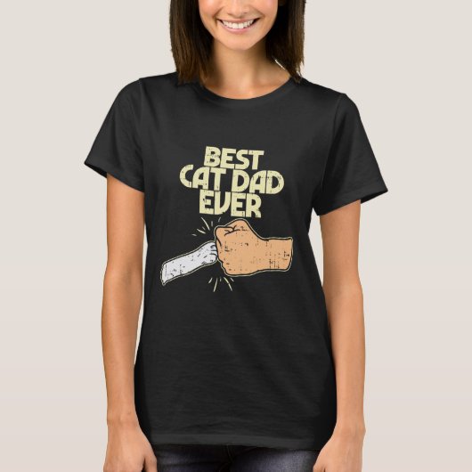Cat Vater Ever Funny Kitten Pet Lover Eigentümer V T-Shirt (Vorderseite)