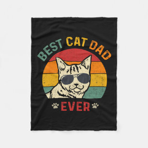 Cat Vater Ever T-Shirt Funny Cat Daddy Vatertag 20 Fleecedecke