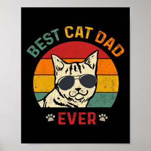 Cat Vater Ever T-Shirt Funny Cat Daddy Vatertag 20 Poster