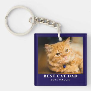Cat Vater Foto Personalisiert Schlüsselanhänger