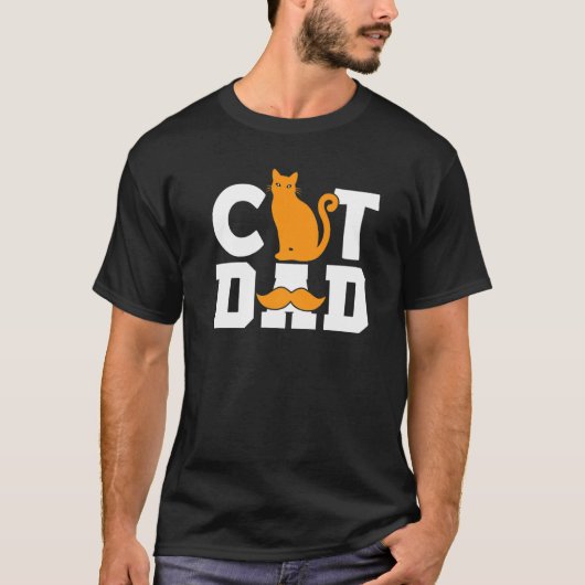 Cat Vater Funny Cat T-Shirt (Vorderseite)