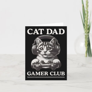 Cat Vater Gamer Club Videospiele Gaming Chat Playe Karte