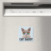 CAT-VATER GRAY CAT RAINBOW-SCHNELLASSE-Magnet Magnet (In Situ (Geschirrspüler))