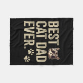 Cat Vater je für Vatertag Geburtstag Weihnachten Fleecedecke (Vorderseite (Horizontal))