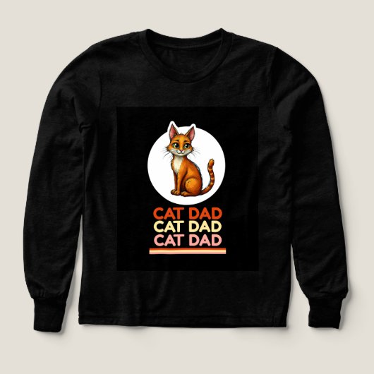 Cat Vater Langärmeliges Shirt (Design Vorderseite)