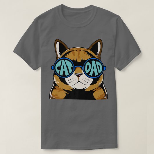Cat Vater Lover Cat Daddy  T-Shirt (Design vorne)
