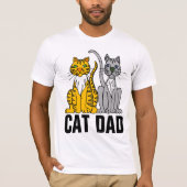 CAT-VATER-MÄNNER CAT-T - SHIRT (Vorderseite)