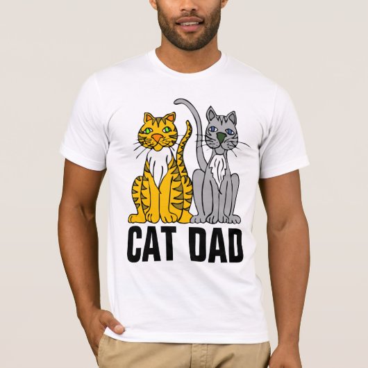 CAT-VATER-MÄNNER CAT-T - SHIRT (Vorderseite)