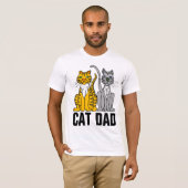 CAT-VATER-MÄNNER CAT-T - SHIRT (Vorne ganz)