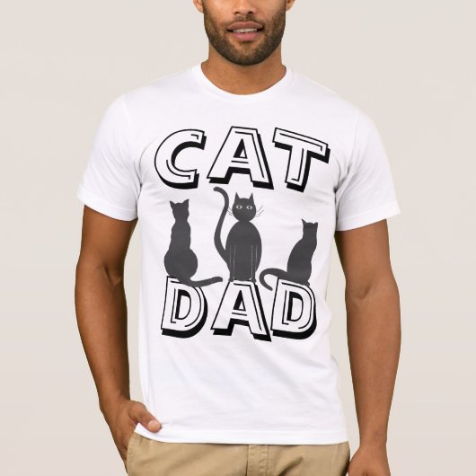 CAT-VATER, MÄNNER-Katzenrüber-T - Shirt (Vorderseite)