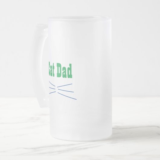 Cat Vater Mattglas Bierglas (Vorderseite Links)