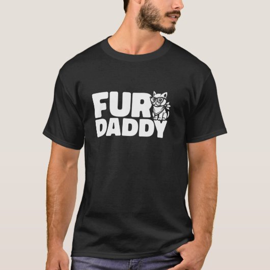 Cat Vater Pet Owner Feline Kitten Fur Daddy T-Shirt (Vorderseite)