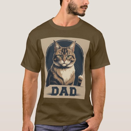 Cat Vater Pride - Raubzüge Felinenkunst T-Shirt (Vorderseite)