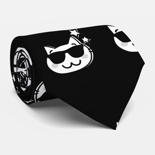 CAT-VATER (SCHWARZ) KRAWATTE (Gerollt)