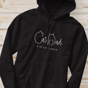 Cat Vater Seit 20XX Moderne einfache Typografie Hoodie